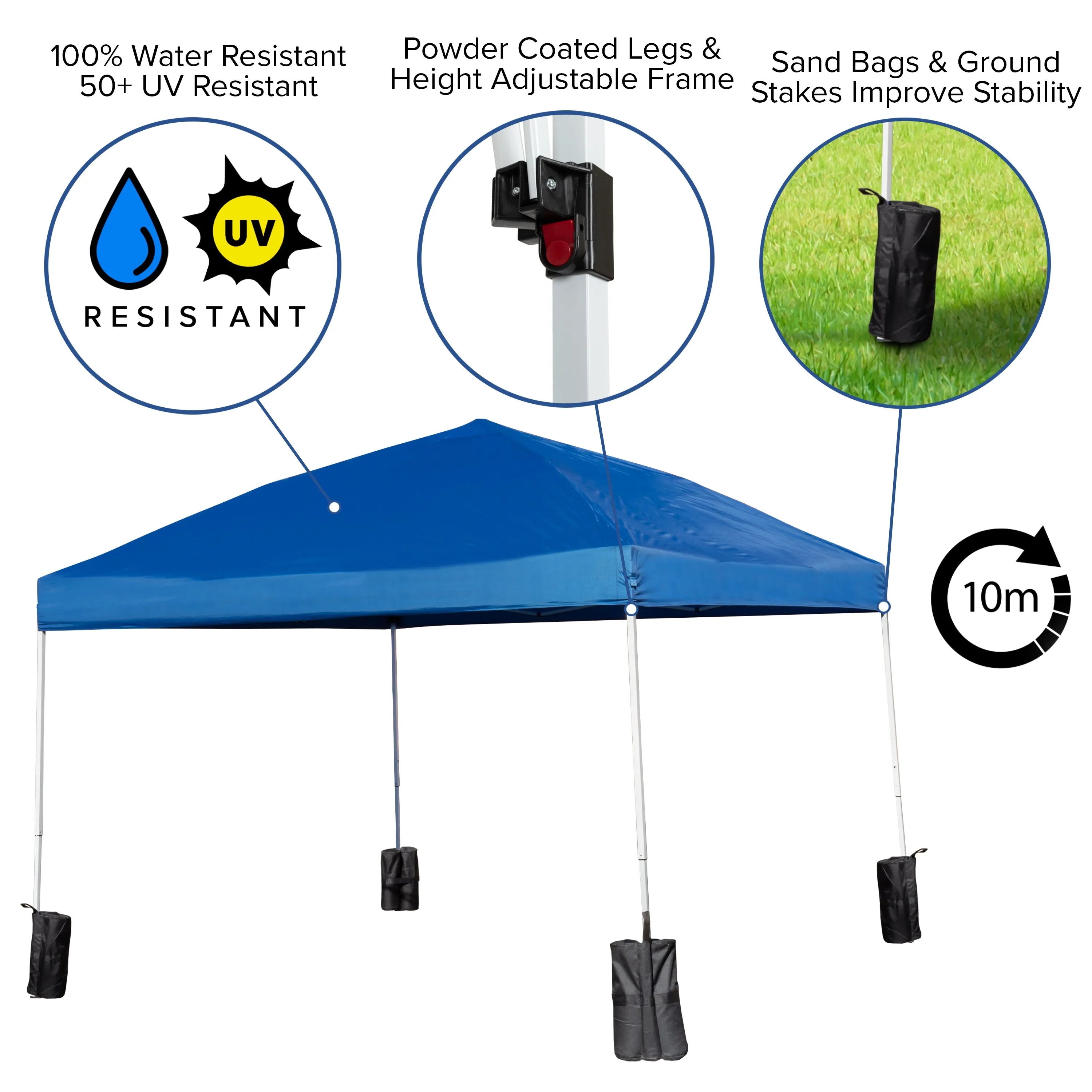 Canopy Tent,Table & 4 Chairs JJ-GZ10PKG183Z-4LEL3-BLWH-GG