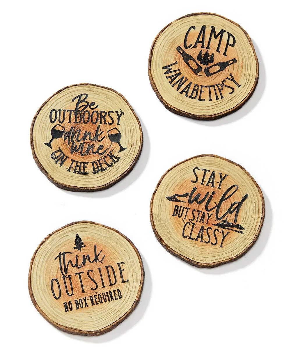 FOREST CABIN CORK COASTER / ASSORTED