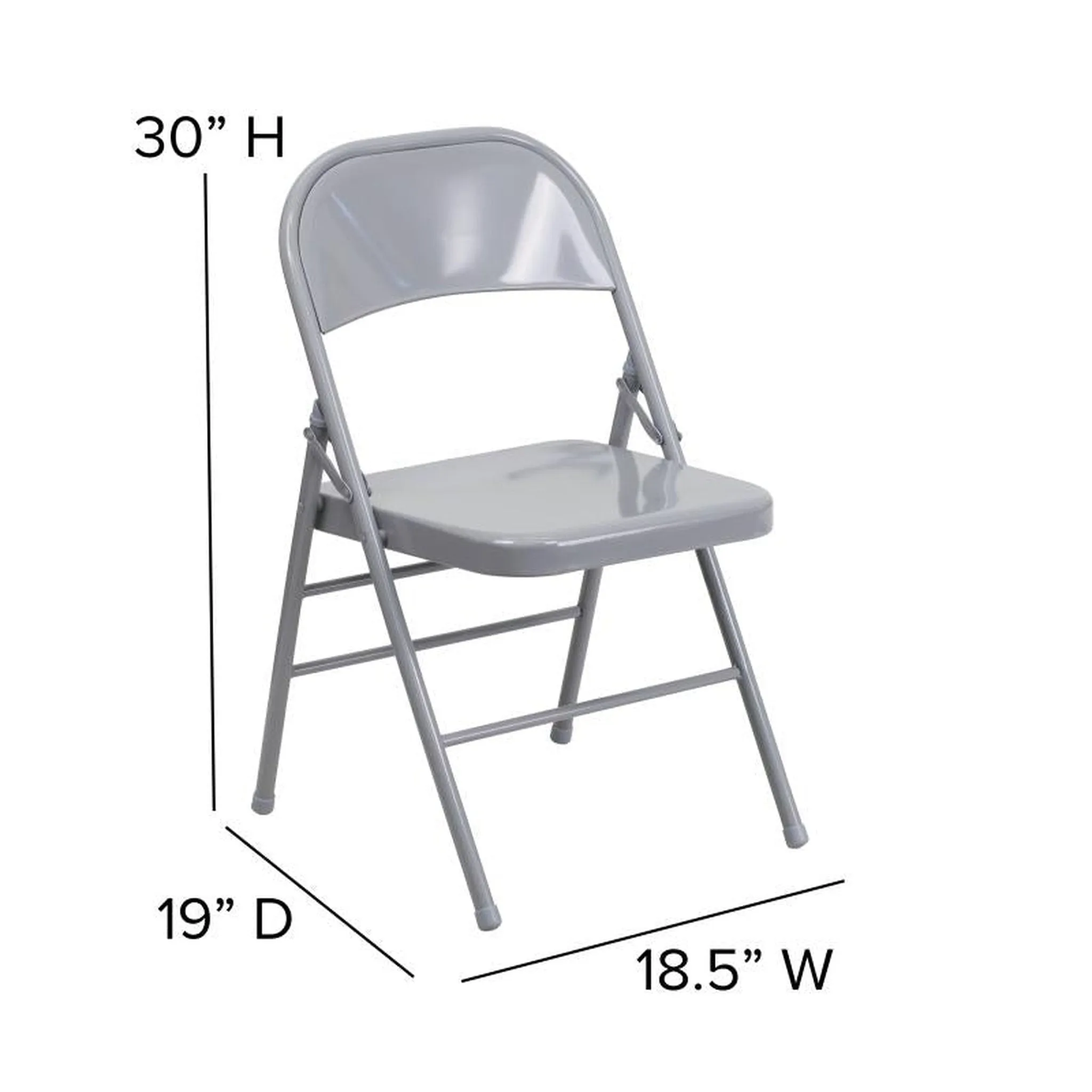 Hercules Triple Braced & Double Hinged Metal Folding Chair