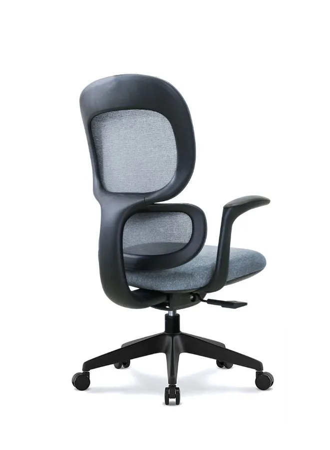 Modern Executive Ergonomic Office Chair with Sliding Seat, Without Headrest, Black Base for Office, Home and Shops